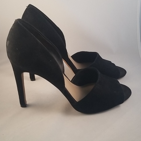 Vince Camuto Black Suede Heels - Picture 2 of 5